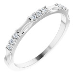 14K White 1/8 CTW Diamond Anniversary Band - 124069600P photo