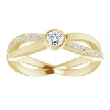 14K Yellow 3.4 mm Round 1/3 CTW Diamond Infinity-Inspired Ring - 122897601P photo 3