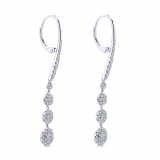 Gabriel & Co. 14k White Gold Lusso Diamond Drop Earrings - EG12961W45JJ photo 2