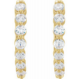 14K Yellow 1/2 CTW Diamond 15.25 mm Hoop Earrings - 65214960004P photo 2