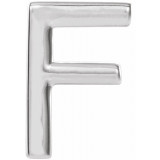 14K White Single Initial F Earring - 86800131P photo