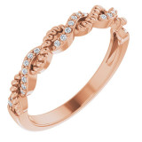 14K Rose .08 CTW Diamond Stackable Ring - 65196960002P photo