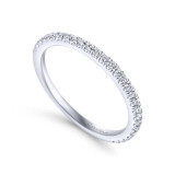 Gabriel & Co. 14k White Gold Contemporary Anniversary Wedding Band - WB12636E4W44JJ photo 3