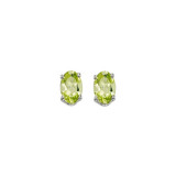 Gems One 14Kt White Gold Peridot (7/8 Ctw) Earring - EDO54-4W photo