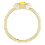 14K Yellow Sapphire Geometric Ring - 72111609P photo 2