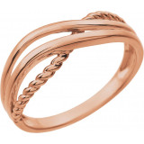 14K Rose Criss-Cross Ring - 861531002P photo