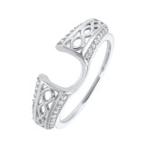 Gems One 14Kt White Gold Diamond (1/6Ctw) Ring - RG71533-4WD photo