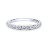 Gabriel & Co. 14k White Gold Contemporary Anniversary Wedding Band - WB13856R4W44JJ photo