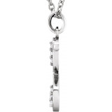 14K White .03 CTW Diamond Lowercase Initial g 16 Necklace - 8580360018P photo 2