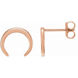 14K Rose Crescent Earrings - 862596008P photo
