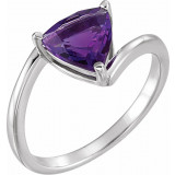 14K White Amethyst Ring - 718036000P photo