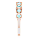 14K Rose Blue Zircon Stackable Ring - 71876687P photo 4