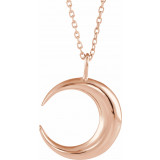 14K Rose Crescent Moon 16-18 Necklace - 86693602P photo