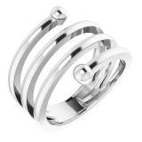 14K White Negative Space Ring - 51739101P photo