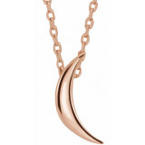 14K Rose Crescent 16-18 Necklace - 86607602P photo