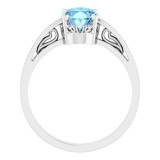 14K White Aquamarine Ring - 70531104P photo 2