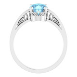 14K White Aquamarine Ring - 70531104P photo 2