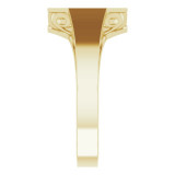14K Yellow 13x12 mm Octagon Signet Ring - 9842102P photo 4