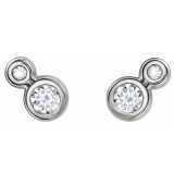 14K White 1/5 CTW Diamond Earrings - 868886021P photo 2