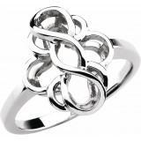 14K White Freeform Ring - 529114004P photo