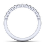 Gabriel & Co. 14k White Gold Contemporary Anniversary Wedding Band - WB11757E6W44JJ photo 2