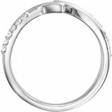 14K White 1/8 CTW Diamond Bypass Ring - 123168600P photo 2