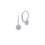 Gabriel & Co. 14k White Gold Lusso Diamond Drop Earrings - EG13620W45JJ photo