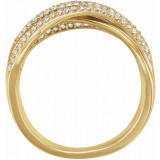 14K Yellow 1/2 CTW Diamond Criss-Cross Ring - 65232460002P photo 2