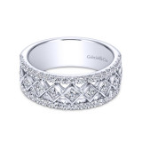 Gabriel & Co. 14k White Gold Contemporary Diamond Ring - AN6003W44JJ photo