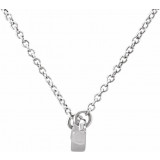 14K White Freeform Bar 17.44 Necklace - 86298101P photo 2
