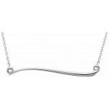 14K White Freeform Bar 17.44 Necklace - 86298101P photo