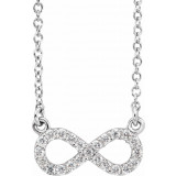 Platinum 1/8 CTW Diamond Infinity 16 1/2 Necklace - 6821084405P photo