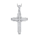 Gems One 14Kt White Gold Diamond (1/4Ctw) Pendant - PD10038-4WD photo