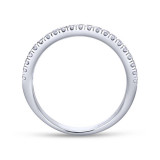 Gabriel & Co. 14k White Gold Contemporary Anniversary Wedding Band - WB12291R3W44JJ photo 2