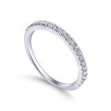 Gabriel & Co. 14k White Gold Contemporary Anniversary Wedding Band - WB12291R3W44JJ photo 3