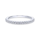 Gabriel & Co. 14k White Gold Contemporary Anniversary Wedding Band - WB12291R3W44JJ photo