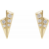 14K Yellow 1/6 CTW Diamond Geometric Earrings - 86842601P photo 2