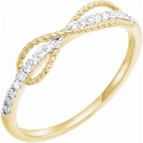 14K Yellow 1/10 CTW Diamond Infinity-Inspired Ring - 65244860000P photo