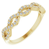 14K Yellow 1/6 CTW French-Set Twist-Style Diamond Anniversary Band - 124097601P photo
