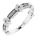 14K White 1/6 CTW Diamond Anniversary Band - 123661600P photo