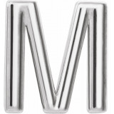 14K White Single Initial M Earring - 86800173P photo