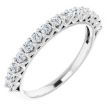 14K White 2 mm Round 1/2 CTW Diamond Anniversary Band - 12318160000P photo