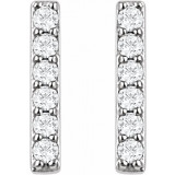 Platinum 1/10 CTW Diamond Bar Earrings - 65175760009P photo 2