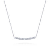 Gabriel & Co. 14k White Gold Lusso Diamond Bar Necklace - NK5791W45JJ photo
