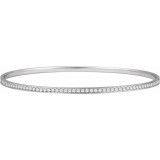 14K White 1 1/2 CTW Diamond Bangle Bracelet 7 - 65175160001P photo