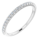 Platinum 1/5 CTW Diamond Band for 6x6 mm Cushion Ring - 12214560005P photo