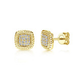 Gabriel & Co. 14k Yellow Gold Hampton Diamond Stud Earrings - EG11556Y45JJ photo