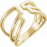 14K Yellow Negative Space Ring - 51690102P photo