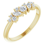 14K Yellow 1/3 CTW Diamond Multi-Shape Ring - 123930601P photo