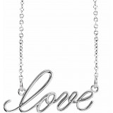 14K White Love 16.5 Necklace - 8579970001P photo